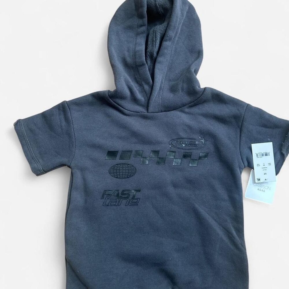 NWT Gray Fall 5T Race Car Fleece Hoodie